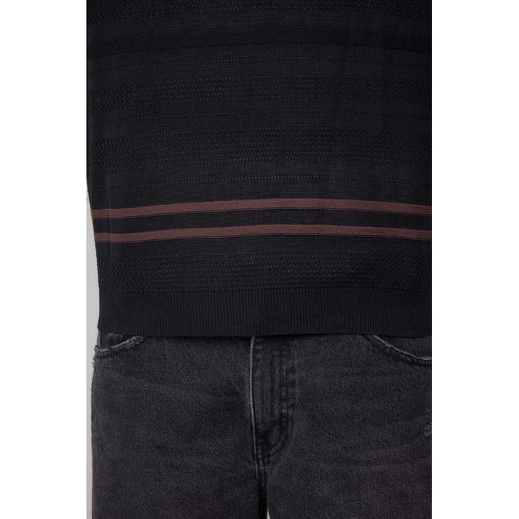 編地変化長袖ニットポロ | AZUL BY MOUSSY | 詳細画像23 