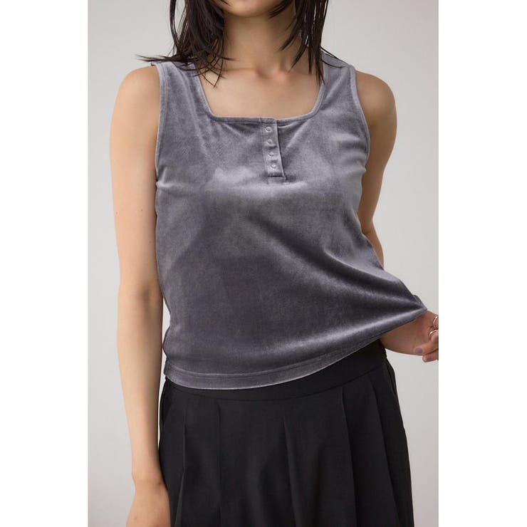 GRY | ベロアタンクトップ | AZUL BY MOUSSY