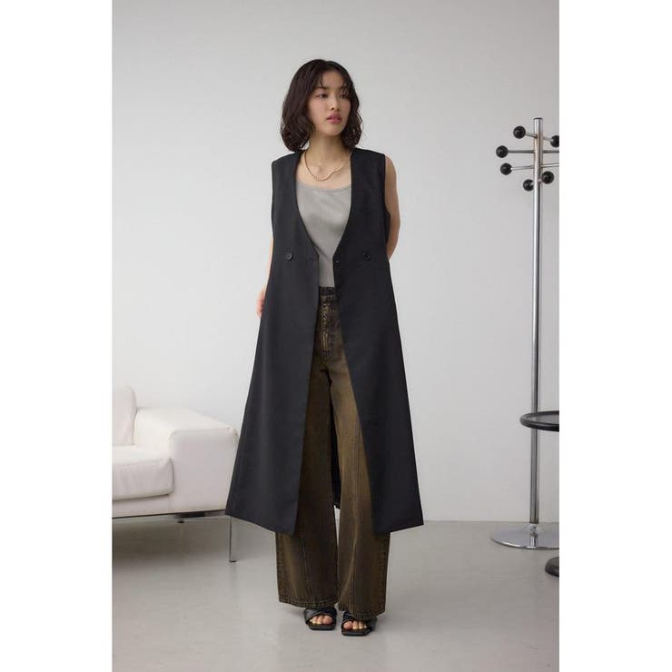 イージーケアリネンライクジレ | AZUL BY MOUSSY | 詳細画像5 