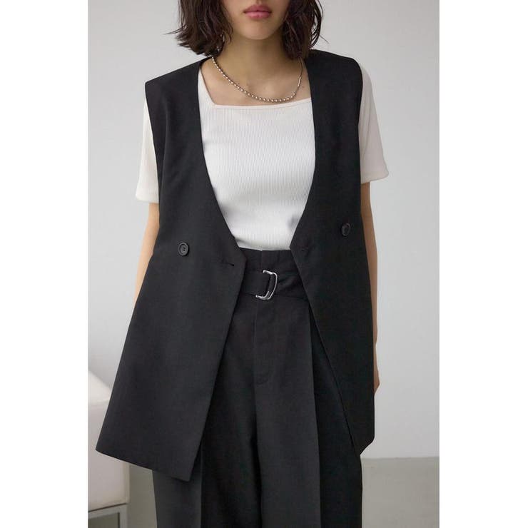 BLK | イージーケアリネンライクジレ | AZUL BY MOUSSY