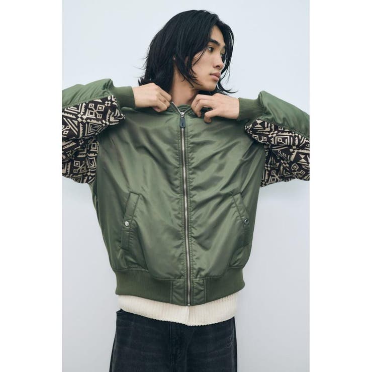 袖柄切り替えMA-1 | AZUL BY MOUSSY | 詳細画像21 