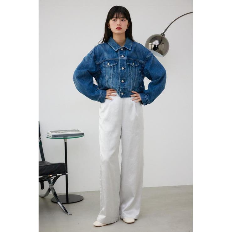 シャイニーリラックスワイドパンツ | AZUL BY MOUSSY | 詳細画像16 