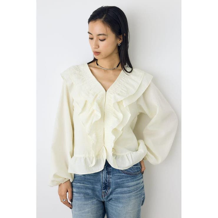フロントホックラッフルブラウス | AZUL BY MOUSSY | 詳細画像2 
