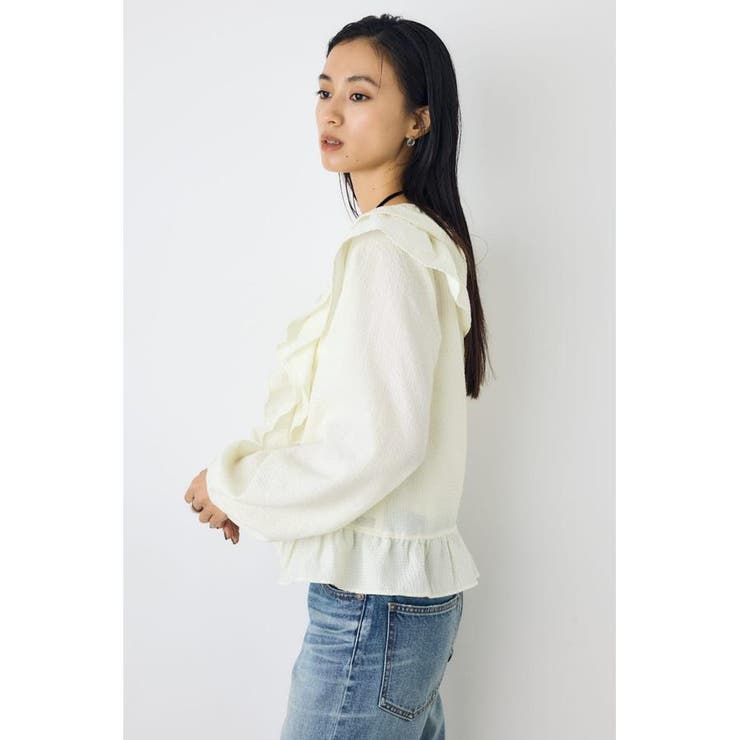 フロントホックラッフルブラウス | AZUL BY MOUSSY | 詳細画像5 