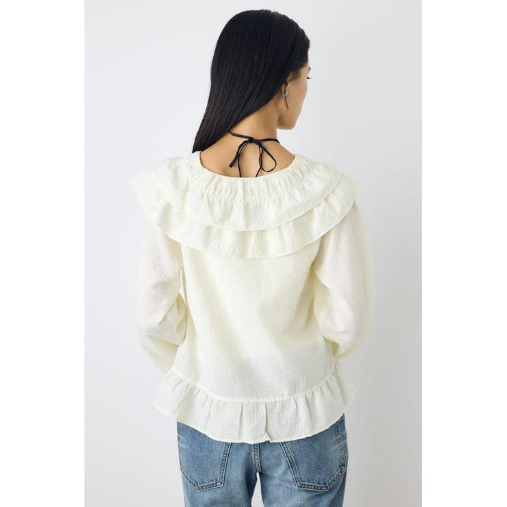 フロントホックラッフルブラウス | AZUL BY MOUSSY | 詳細画像6 