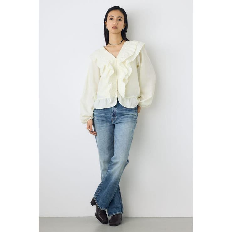 フロントホックラッフルブラウス | AZUL BY MOUSSY | 詳細画像7 