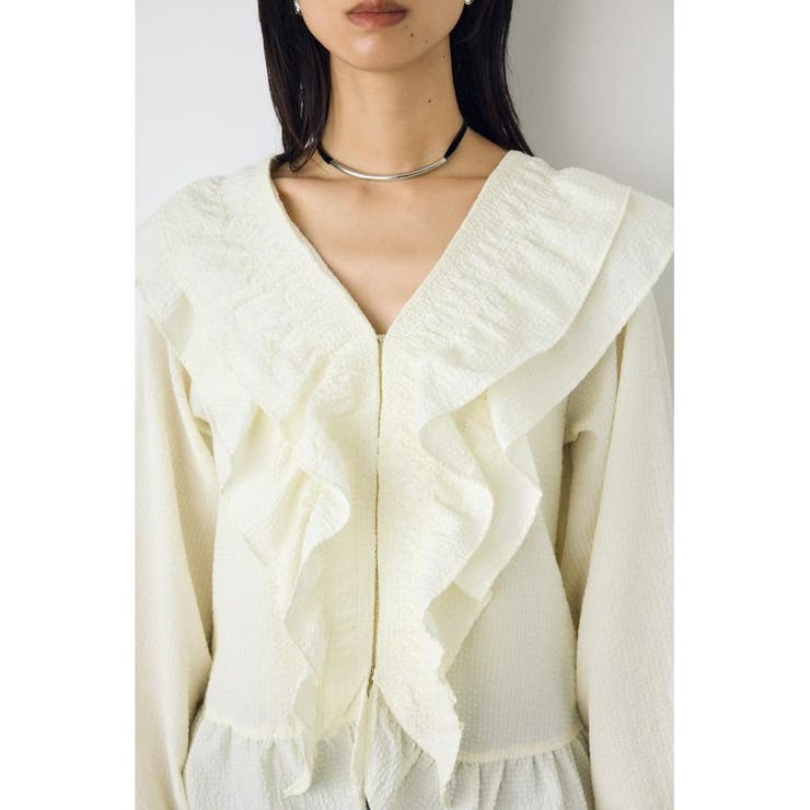 フロントホックラッフルブラウス | AZUL BY MOUSSY | 詳細画像8 