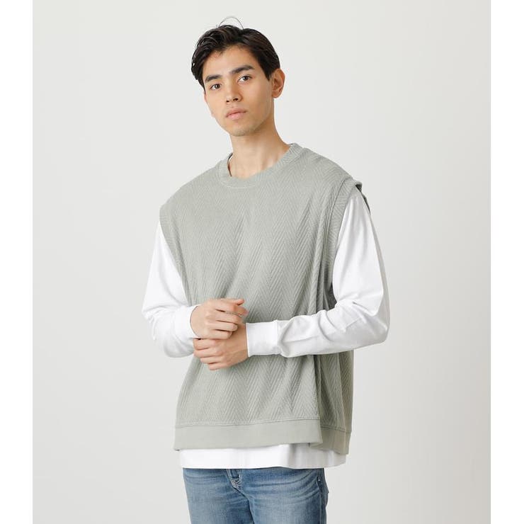 Knit Like Vest Set Tee 品番 Azlw Azul By Moussy アズールバイマウジーメンズ のメンズ ファッション通販 Shoplist ショップリスト