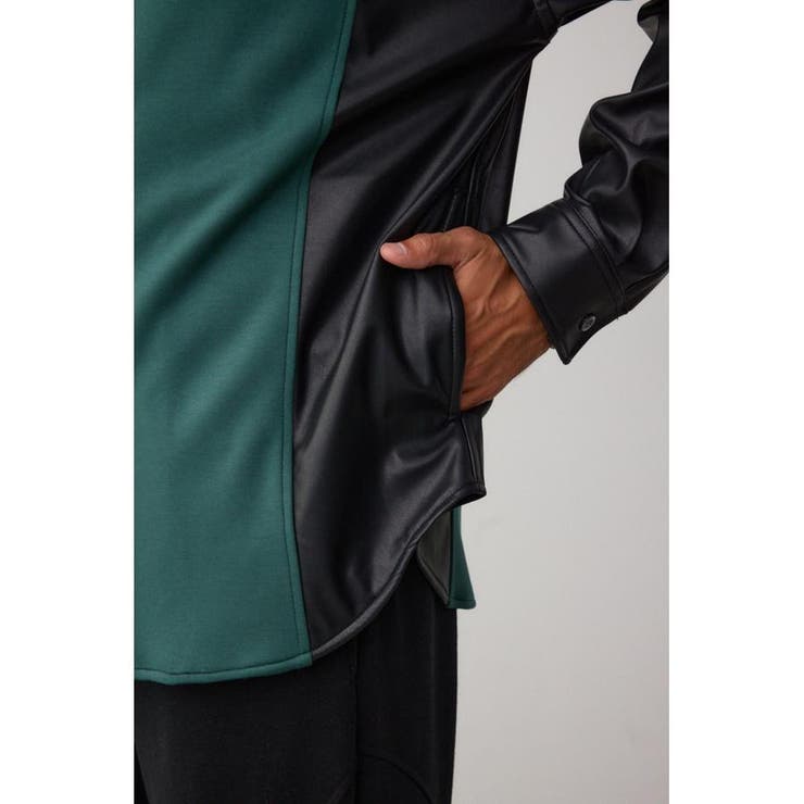 フェイクレザースウィッチングシャツ | AZUL BY MOUSSY | 詳細画像23 