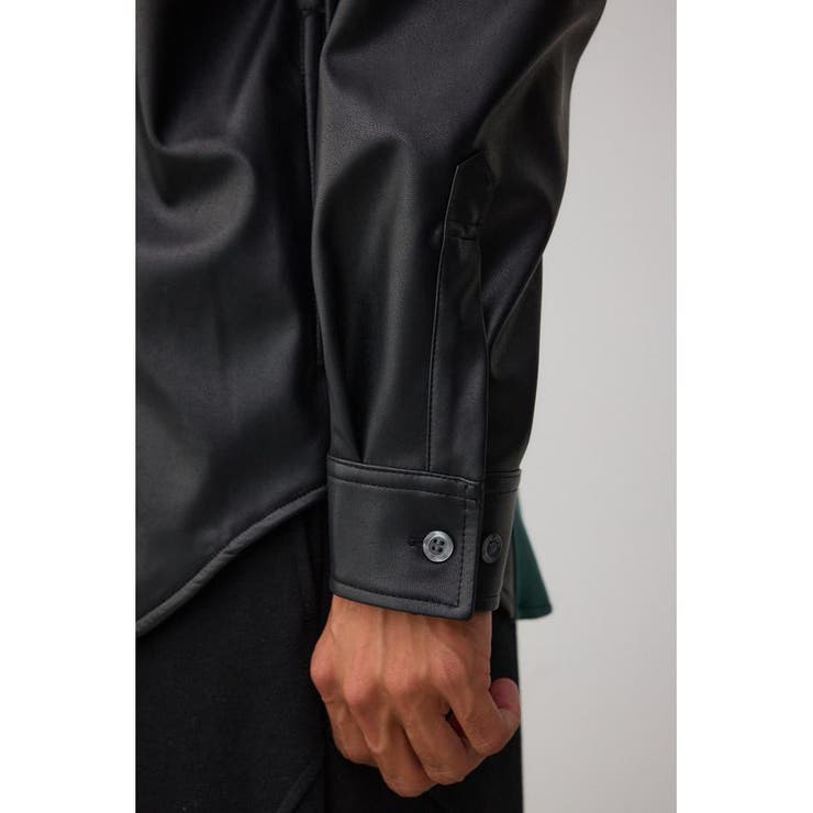 フェイクレザースウィッチングシャツ | AZUL BY MOUSSY | 詳細画像21 