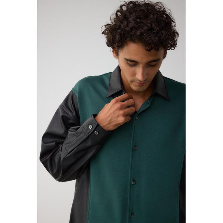 フェイクレザースウィッチングシャツ | AZUL BY MOUSSY | 詳細画像13 