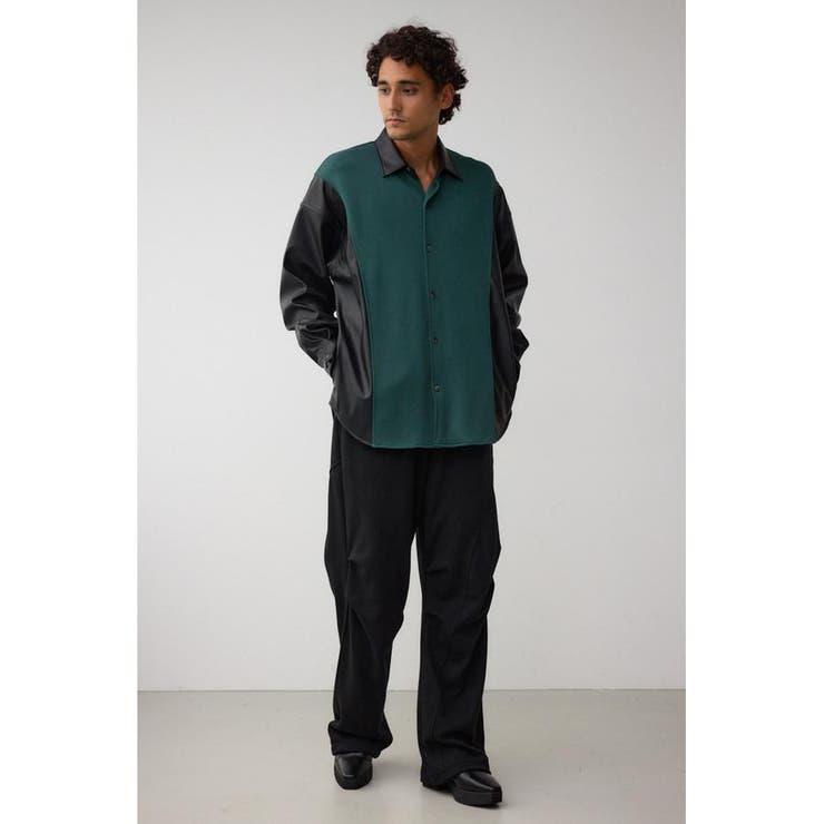 フェイクレザースウィッチングシャツ | AZUL BY MOUSSY | 詳細画像15 