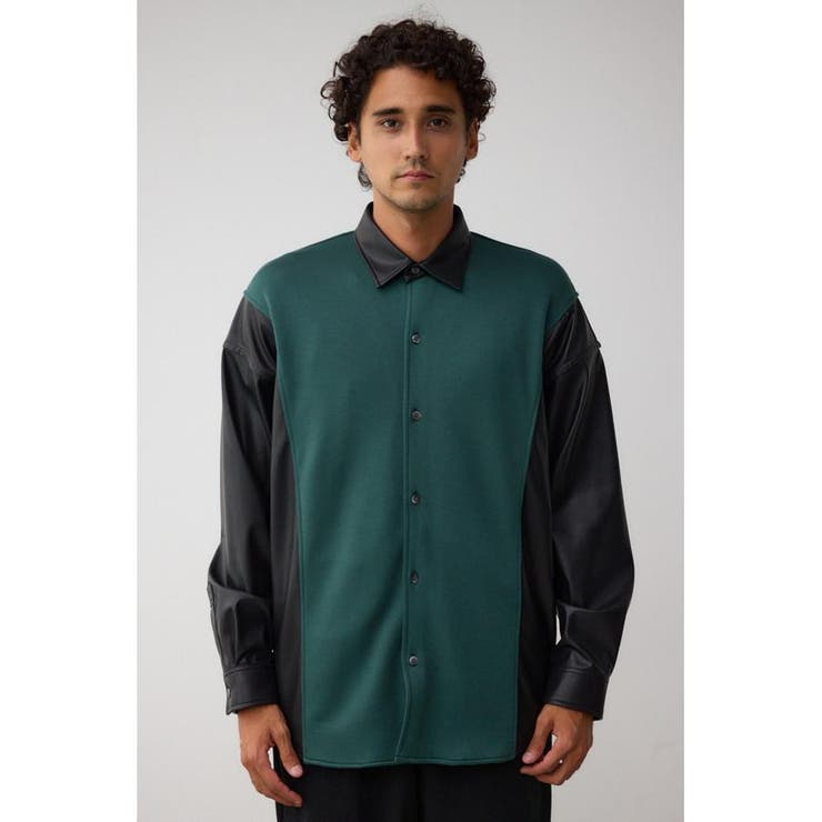 フェイクレザースウィッチングシャツ | AZUL BY MOUSSY | 詳細画像16 