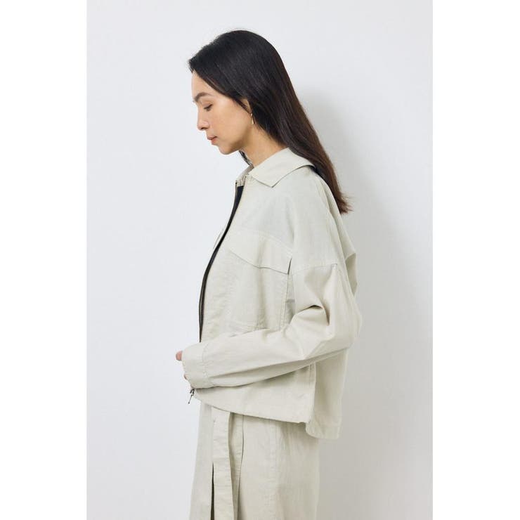 ソフトリネンステンカラーショートブルゾン | AZUL BY MOUSSY | 詳細画像12 
