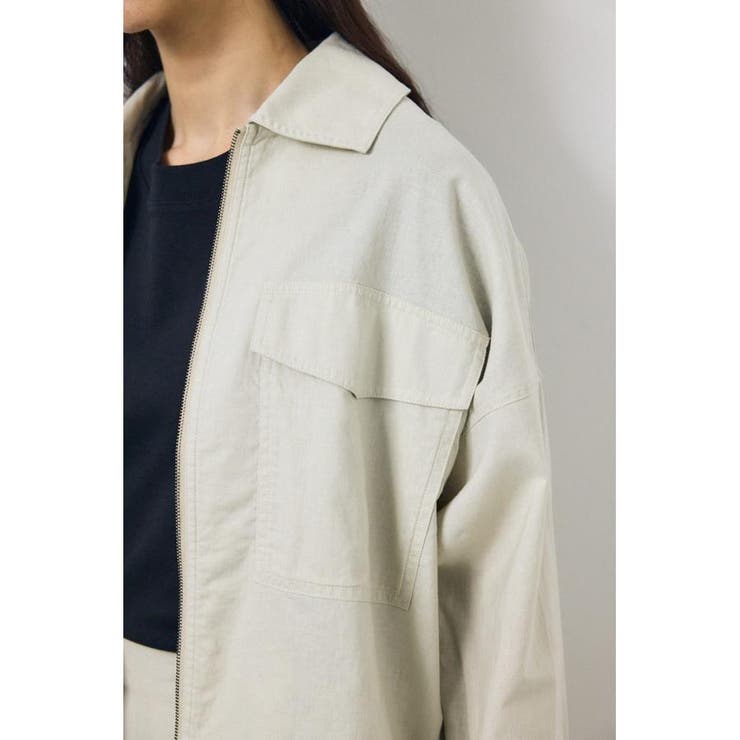 ソフトリネンステンカラーショートブルゾン | AZUL BY MOUSSY | 詳細画像15 