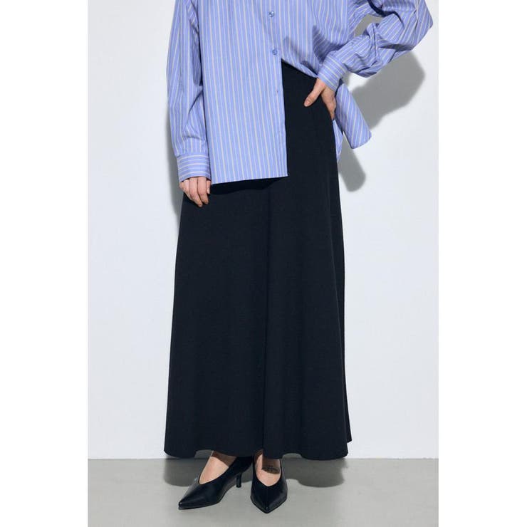 BLK | フレアニットロングスカート | AZUL BY MOUSSY