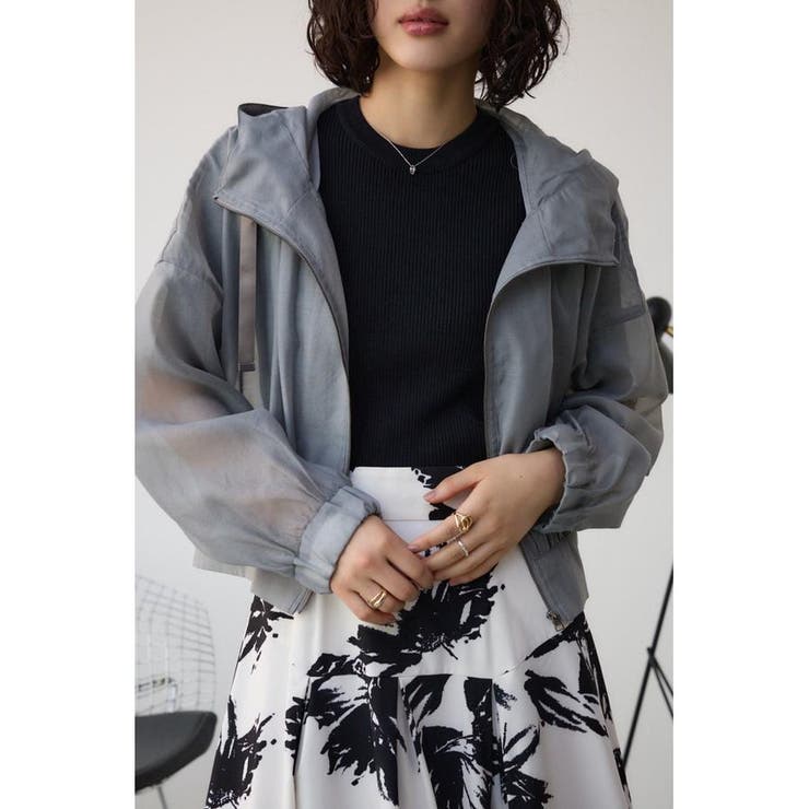 シアーフーディーブルゾン[品番：AZLW0023226]｜AZUL BY MOUSSY