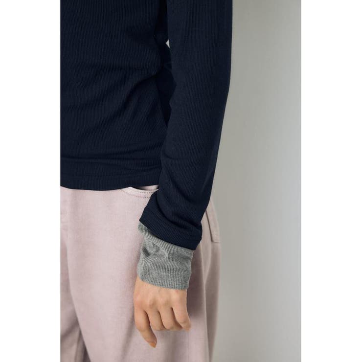 バイカラー長袖トップス | AZUL BY MOUSSY | 詳細画像18 