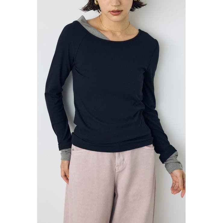 バイカラー長袖トップス | AZUL BY MOUSSY | 詳細画像10 