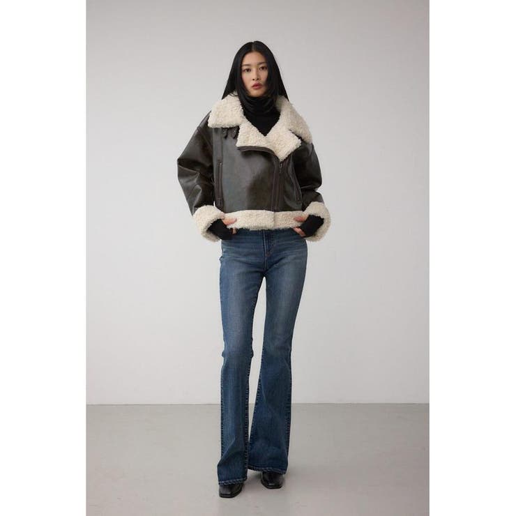 フェイクレザー/スエード フェイクムートンジャケット[品番