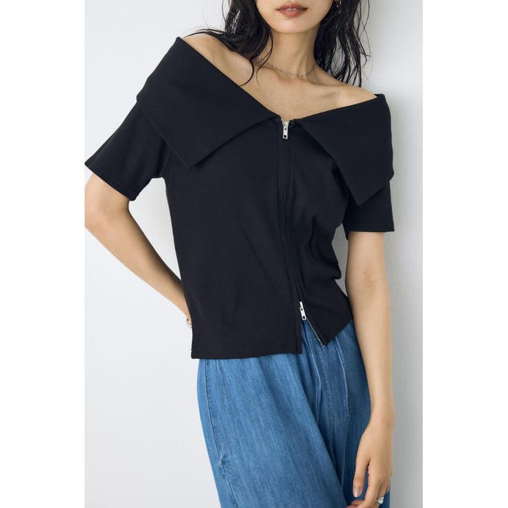 ダブルジップオフショルトップス | AZUL BY MOUSSY | 詳細画像11 