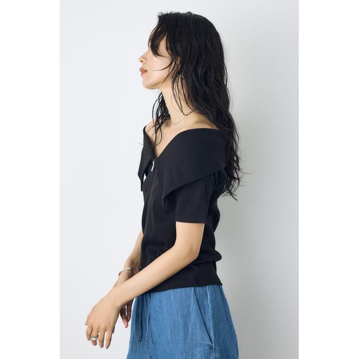 ダブルジップオフショルトップス | AZUL BY MOUSSY | 詳細画像12 