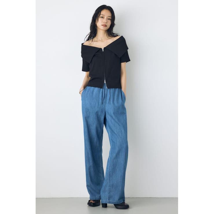 ダブルジップオフショルトップス | AZUL BY MOUSSY | 詳細画像14 