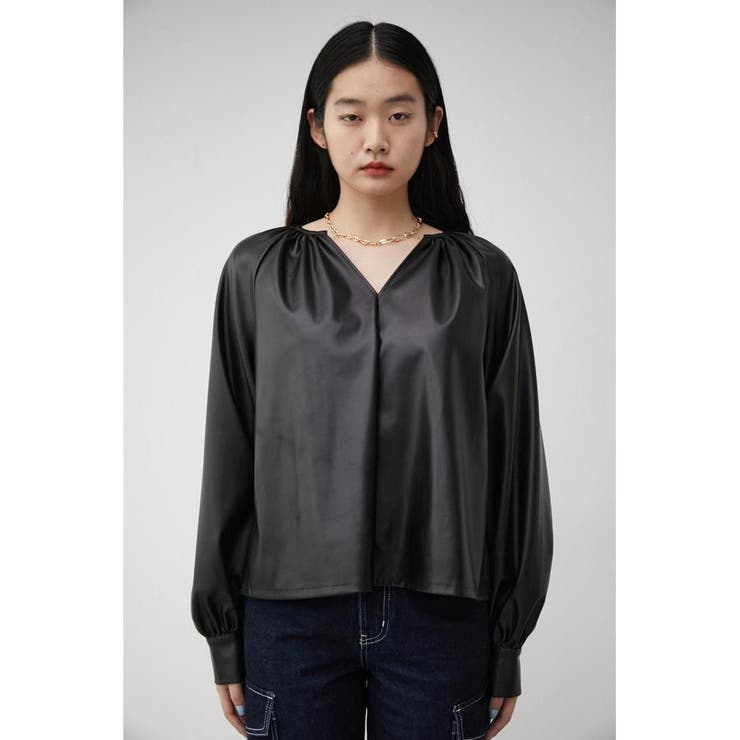 GATHER DESIGN FAUX LEATHER BL | AZUL BY MOUSSY | 詳細画像4 