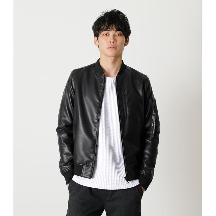 BLK | ECO LEATHER MA-1 | AZUL BY MOUSSY