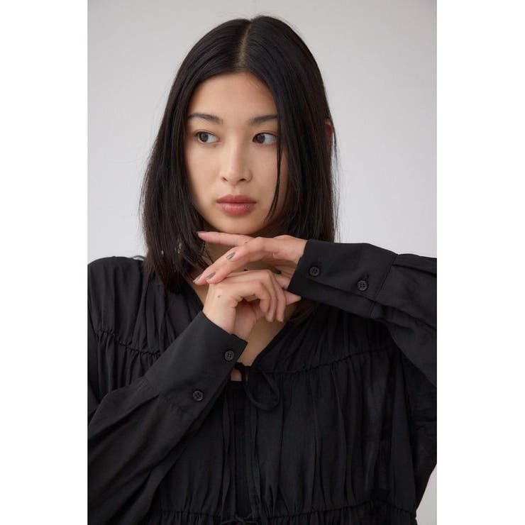 フロントリボン長袖シャツカーディガン | AZUL BY MOUSSY | 詳細画像12 