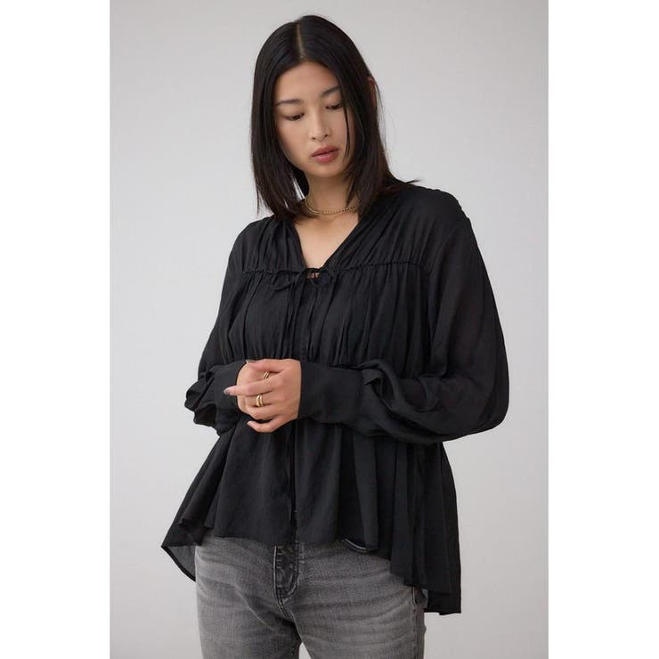 フロントリボン長袖シャツカーディガン | AZUL BY MOUSSY | 詳細画像13 