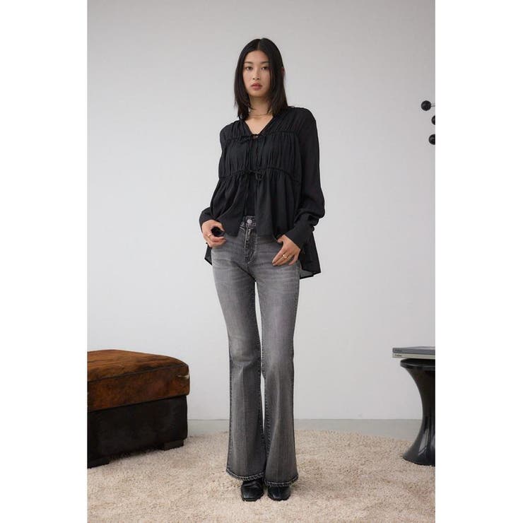 フロントリボン長袖シャツカーディガン | AZUL BY MOUSSY | 詳細画像14 