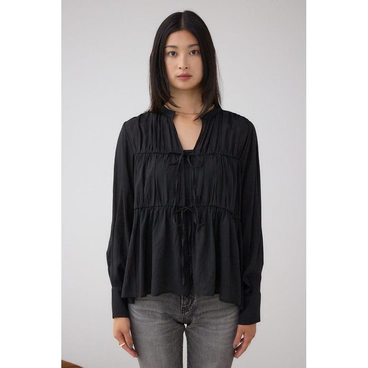 フロントリボン長袖シャツカーディガン | AZUL BY MOUSSY | 詳細画像15 