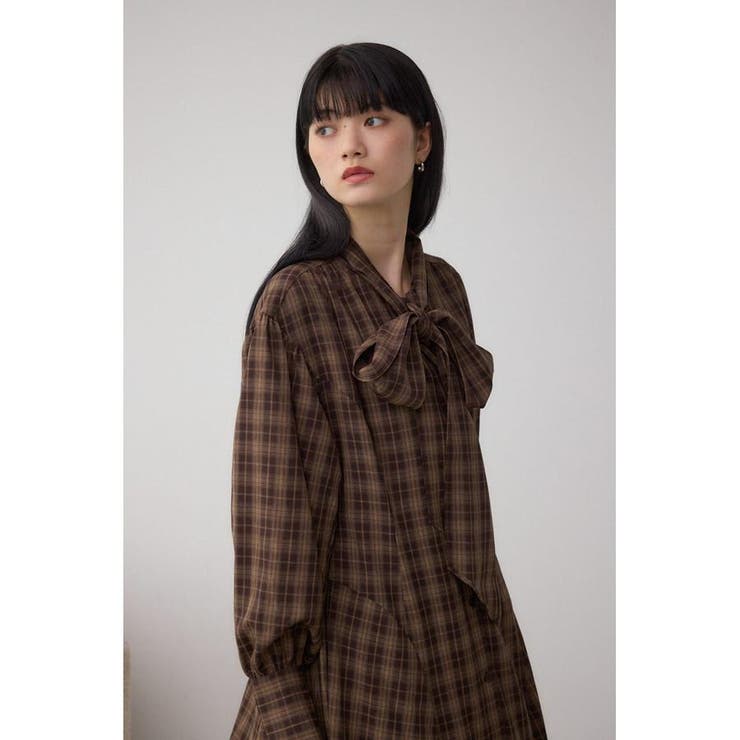 チェックボウタイワンピース | AZUL BY MOUSSY | 詳細画像14