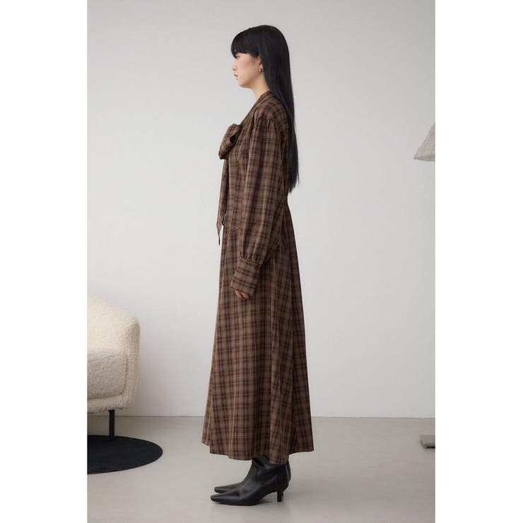 チェックボウタイワンピース | AZUL BY MOUSSY | 詳細画像18 