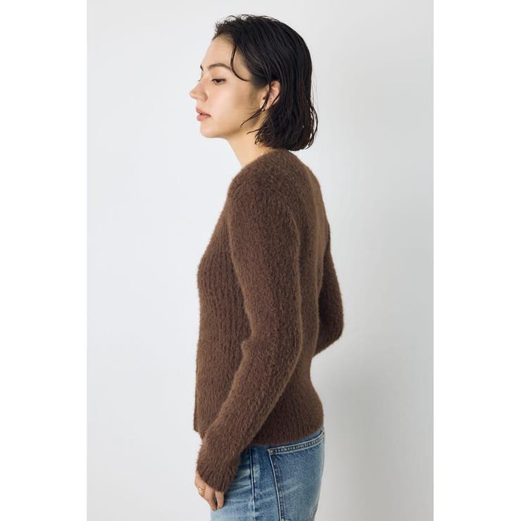 ダブルジップシャギーニットカーディガン | AZUL BY MOUSSY | 詳細画像15 