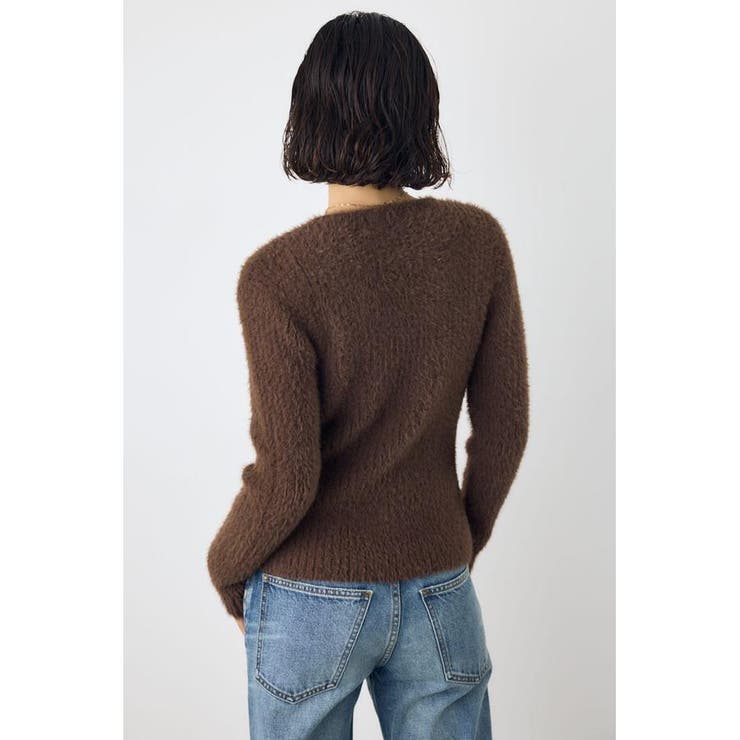 ダブルジップシャギーニットカーディガン | AZUL BY MOUSSY | 詳細画像16 
