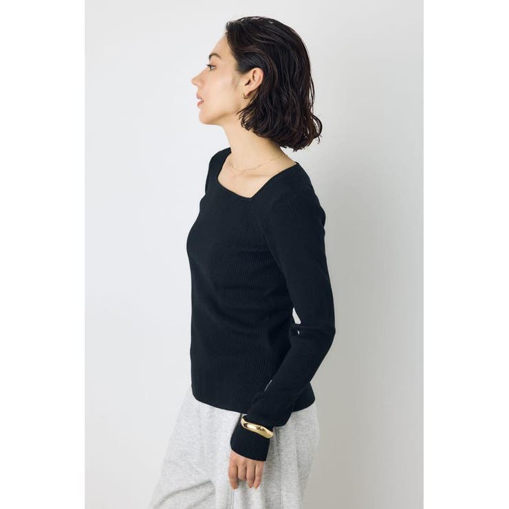 スクエアネックリブニット | AZUL BY MOUSSY | 詳細画像14 