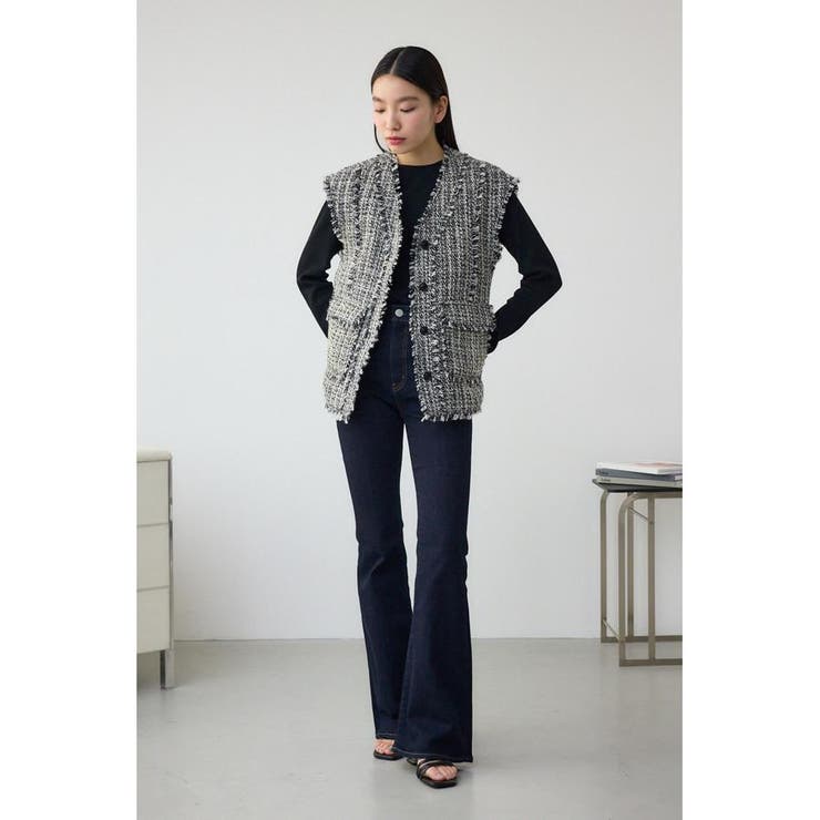 ツイードフリンジベスト | AZUL BY MOUSSY | 詳細画像3 