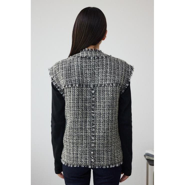 ツイードフリンジベスト | AZUL BY MOUSSY | 詳細画像6 