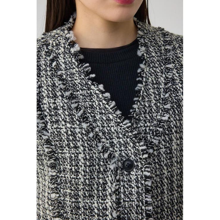 ツイードフリンジベスト | AZUL BY MOUSSY | 詳細画像7 