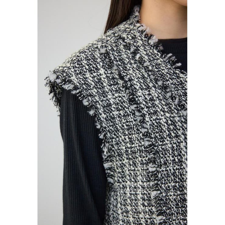 ツイードフリンジベスト | AZUL BY MOUSSY | 詳細画像8 