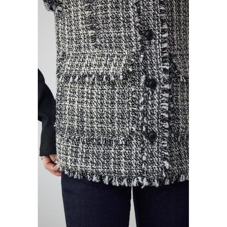 ツイードフリンジベスト | AZUL BY MOUSSY | 詳細画像9 