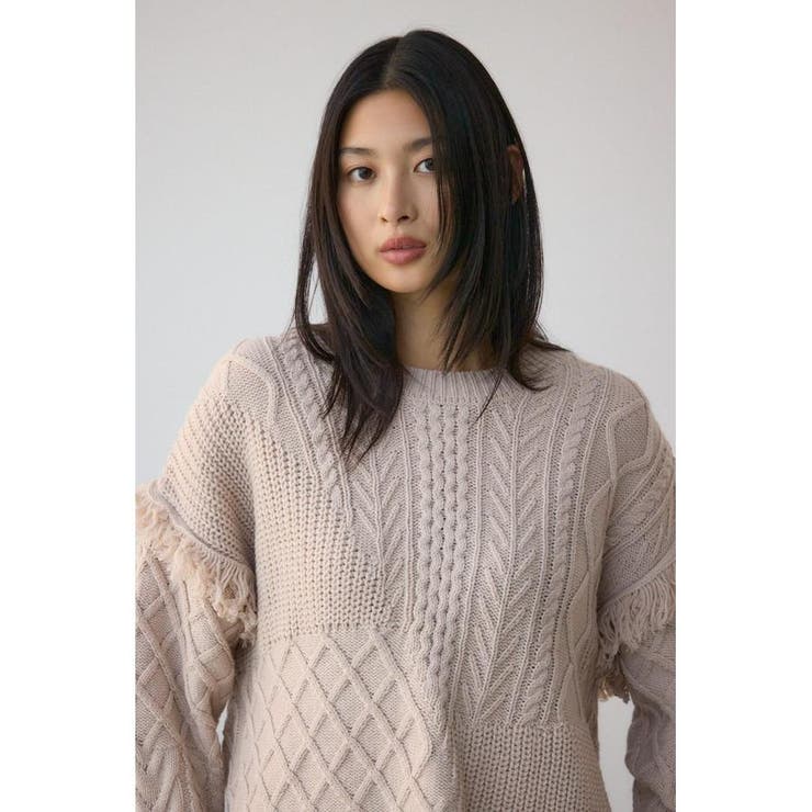 スイッチングフリンジニット | AZUL BY MOUSSY | 詳細画像2 