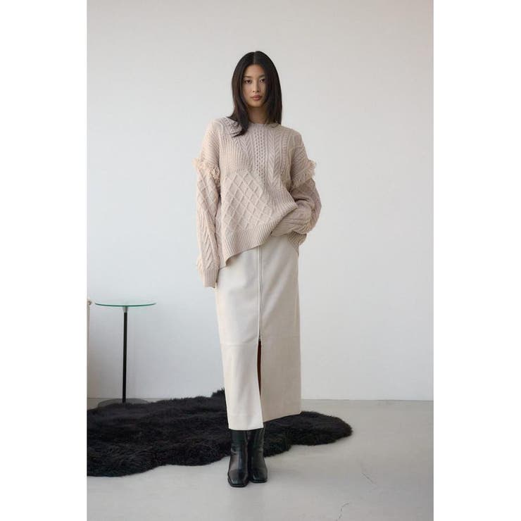 スイッチングフリンジニット | AZUL BY MOUSSY | 詳細画像4 