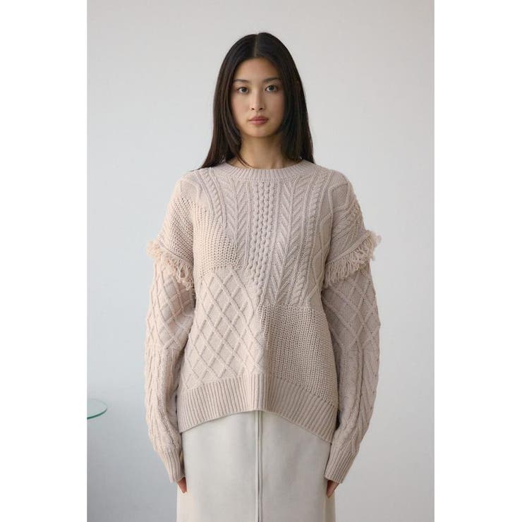 スイッチングフリンジニット | AZUL BY MOUSSY | 詳細画像5 