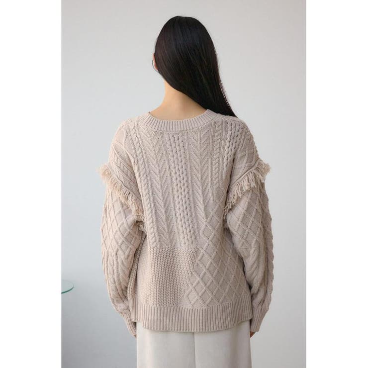 スイッチングフリンジニット | AZUL BY MOUSSY | 詳細画像7 