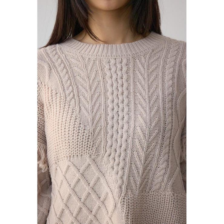 スイッチングフリンジニット | AZUL BY MOUSSY | 詳細画像8 