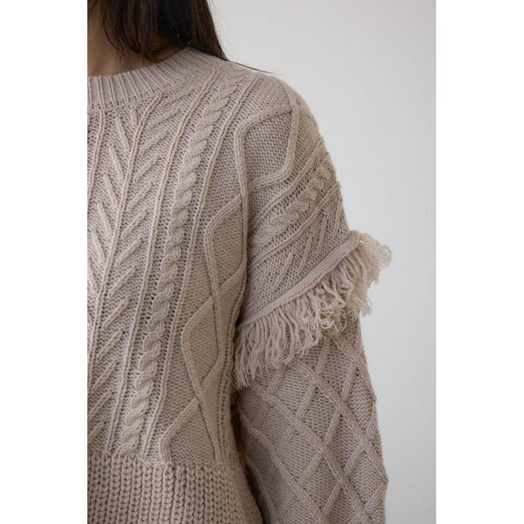 スイッチングフリンジニット | AZUL BY MOUSSY | 詳細画像9 