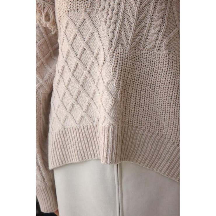 スイッチングフリンジニット | AZUL BY MOUSSY | 詳細画像11 